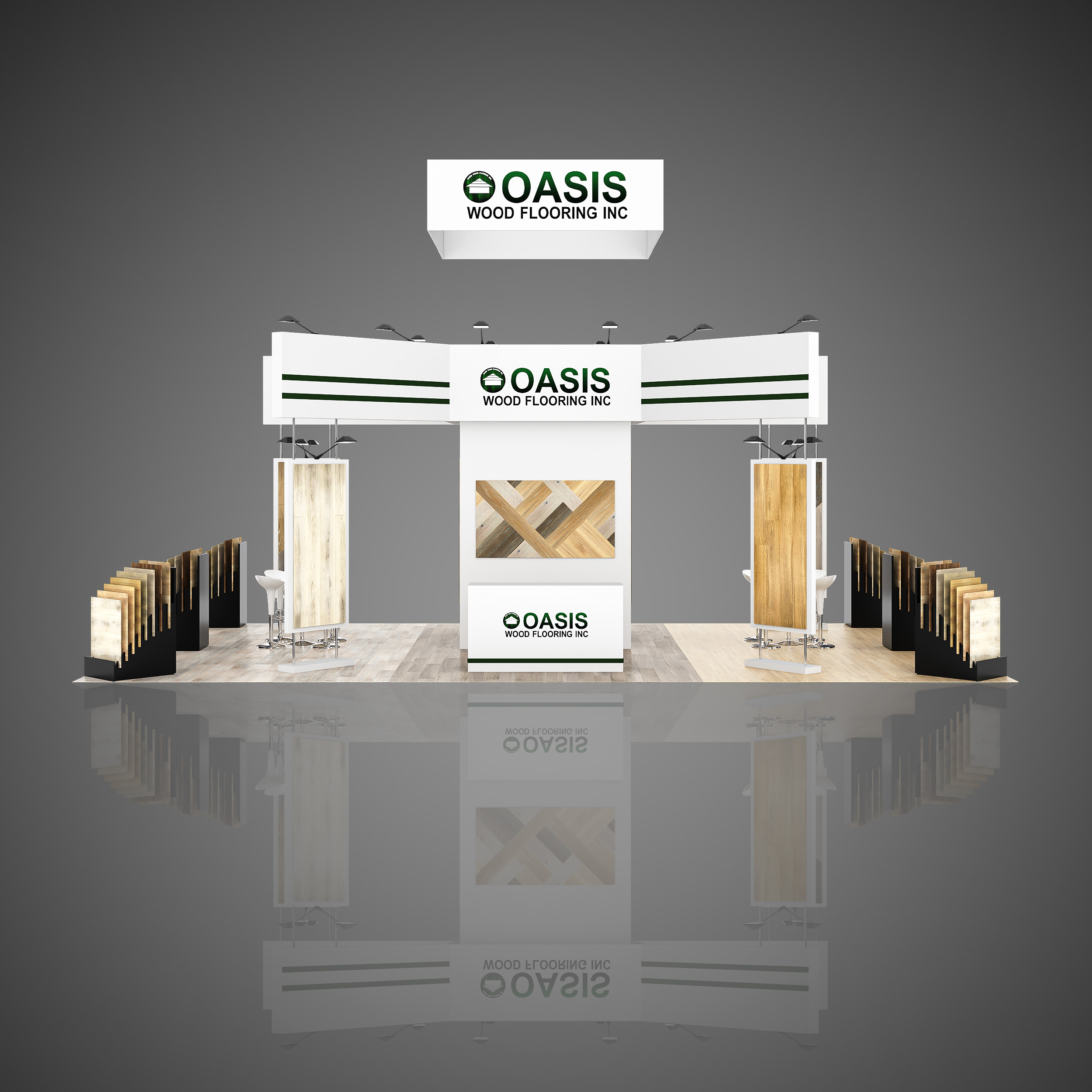 Oasis contemporary trade show booth design for marketing purpose