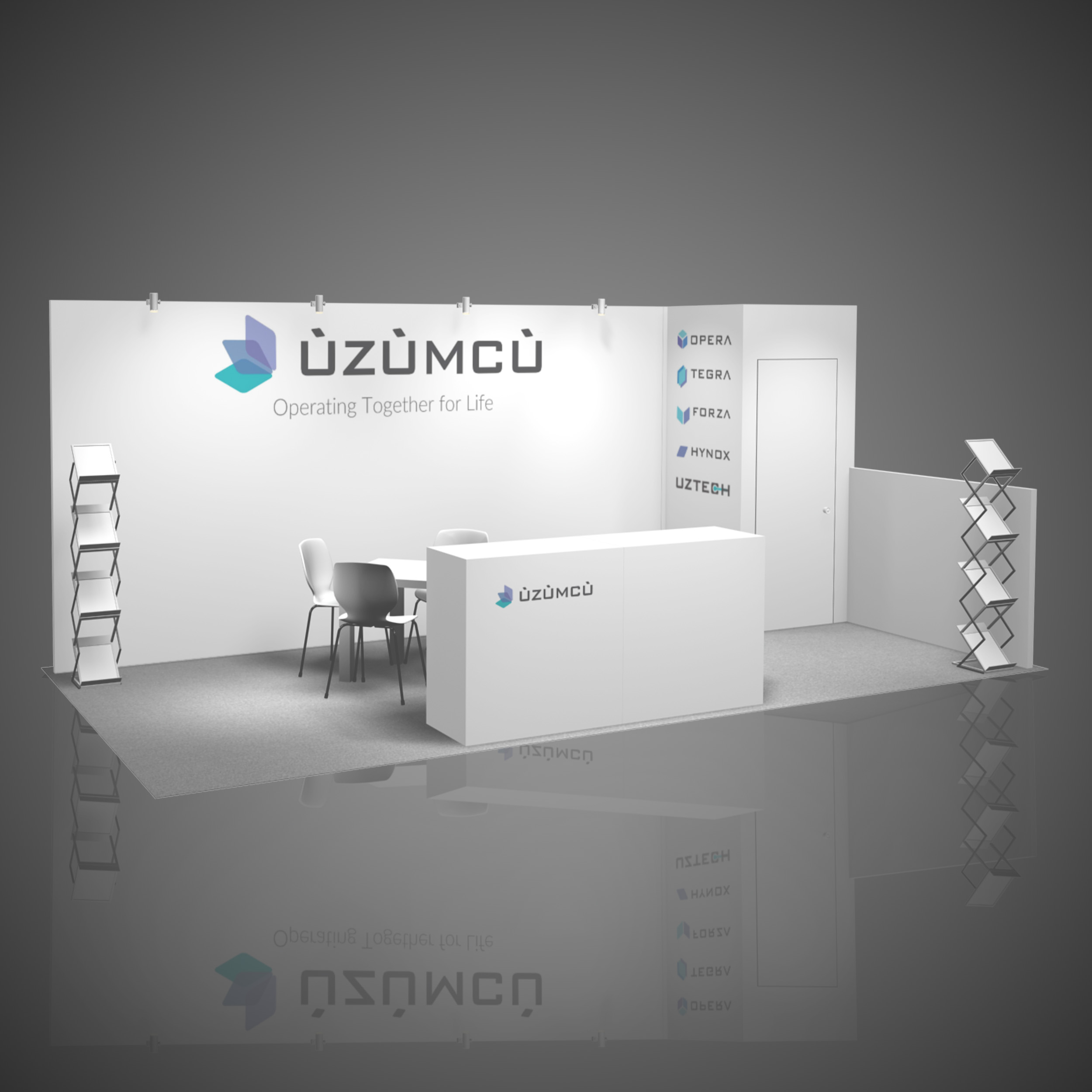 UZUMCU trade show booth display, simple, FIME 2017, Orlando.